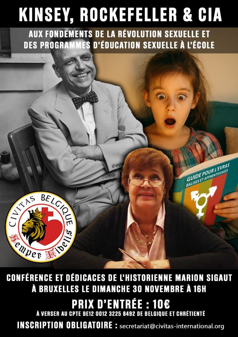 Conférence de Marion Sigaut le 30 novembre à 16h à BRUXELLES