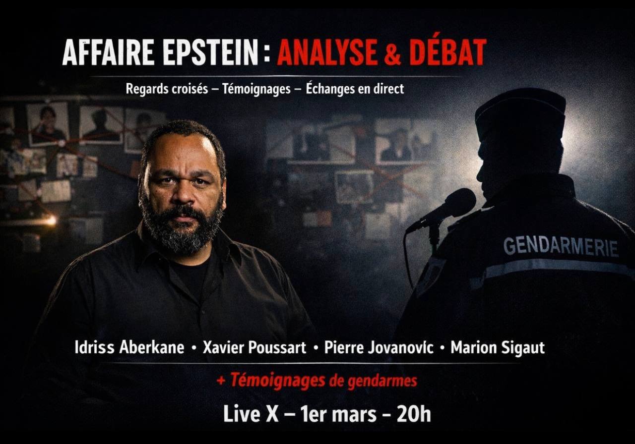 Dimanche à 20h Live exceptionnel sur X avec Dieudonné